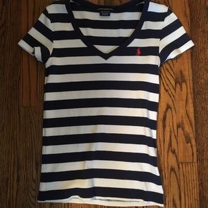 Striped Polo tee